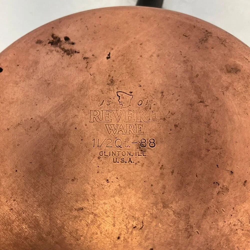 Revere Ware 1.5 Qt‎ Copper Bottom Saucepan With Lid